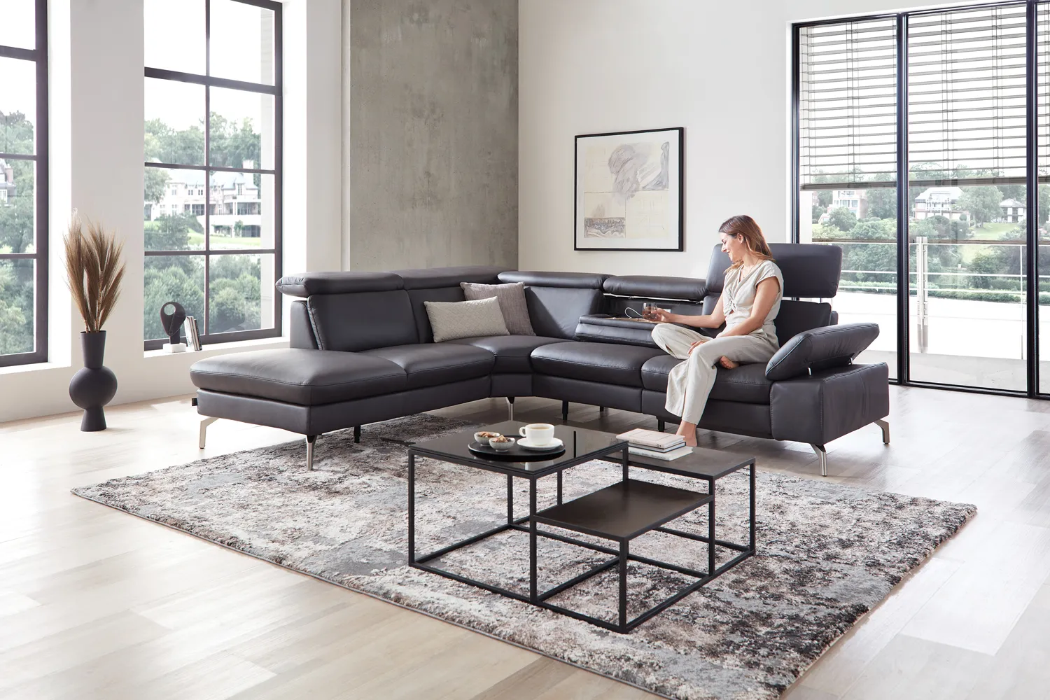 Leder Ecksofa L-Form Thomas Brunner Edition 1