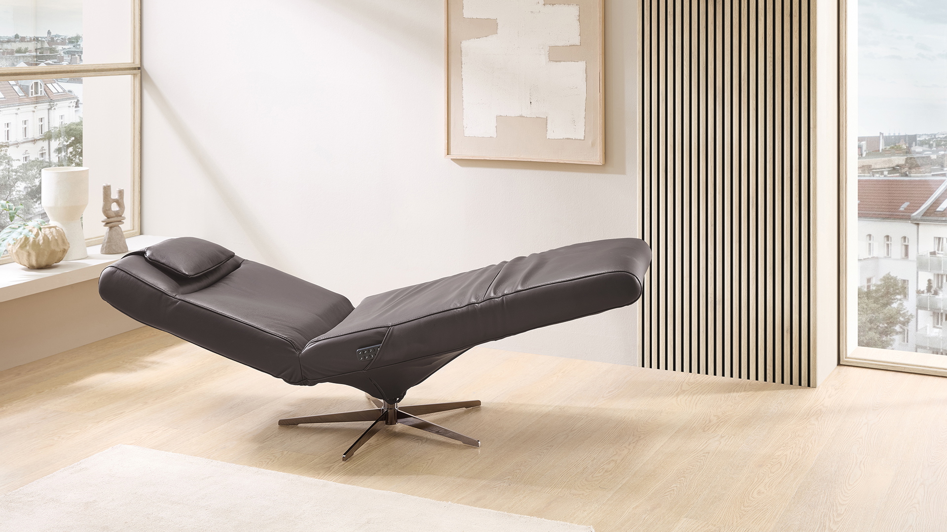 Cuoio Liege Positano mit 3-motorischer Relaxfunktion in Leder