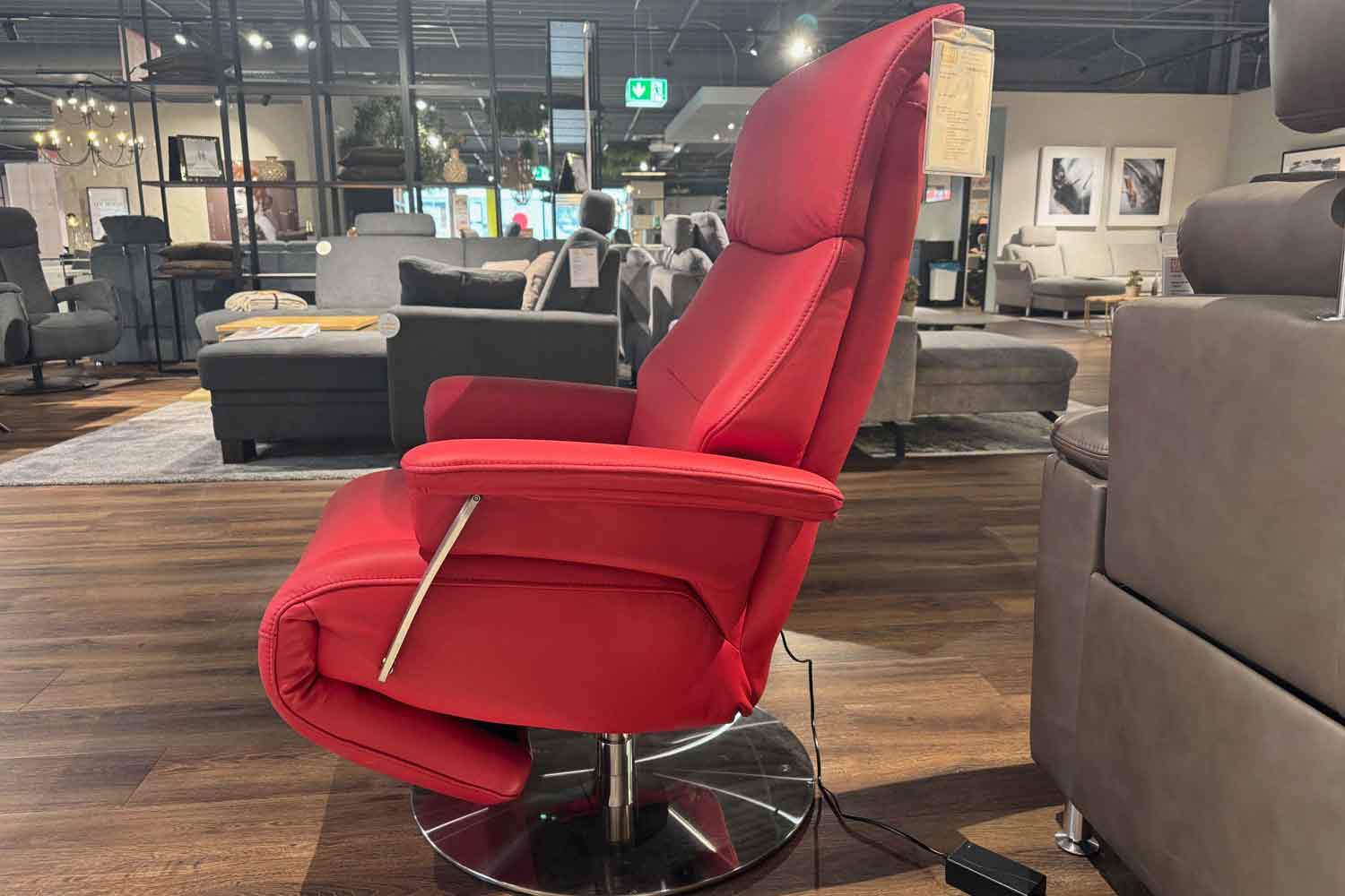 Cuoio Leder Relaxsessel inkl. 3-motorischer Relaxfunktion mit Herz-Waage und Akku