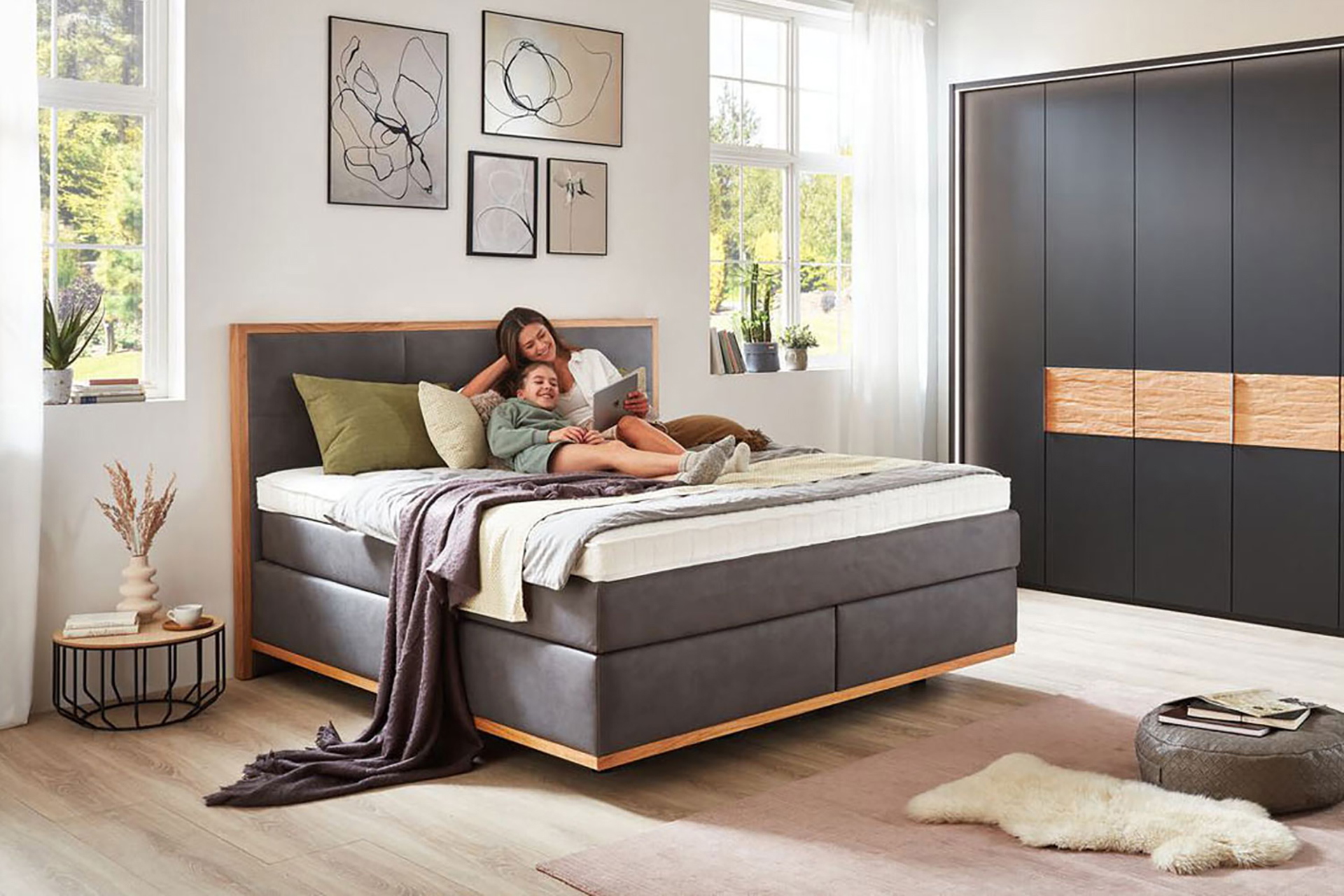Boxspringbett Home 5000 inkl. Massivholzrahmen