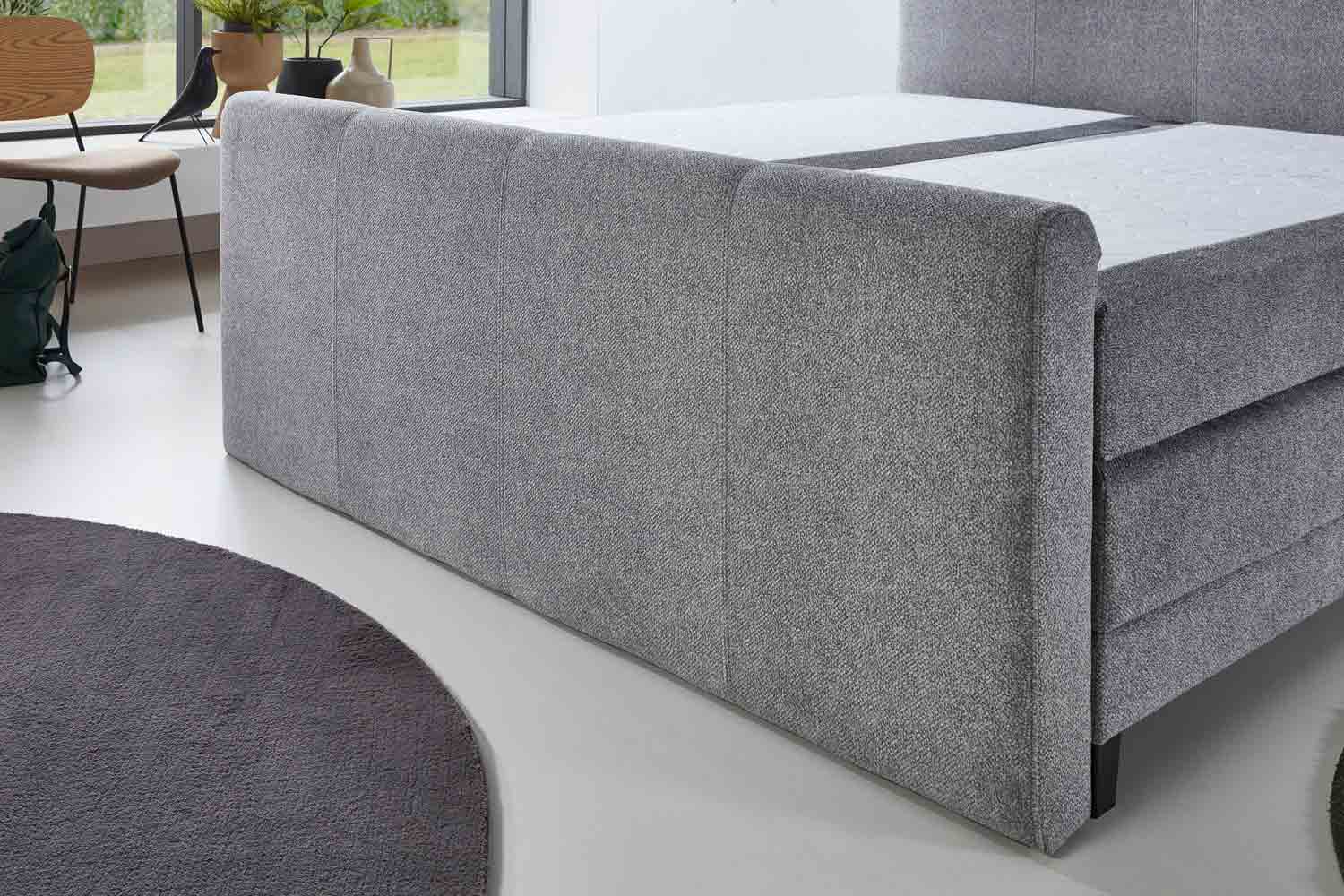 Boxspringbett Anmore mit 2-motoren & Wendematratze Stoff