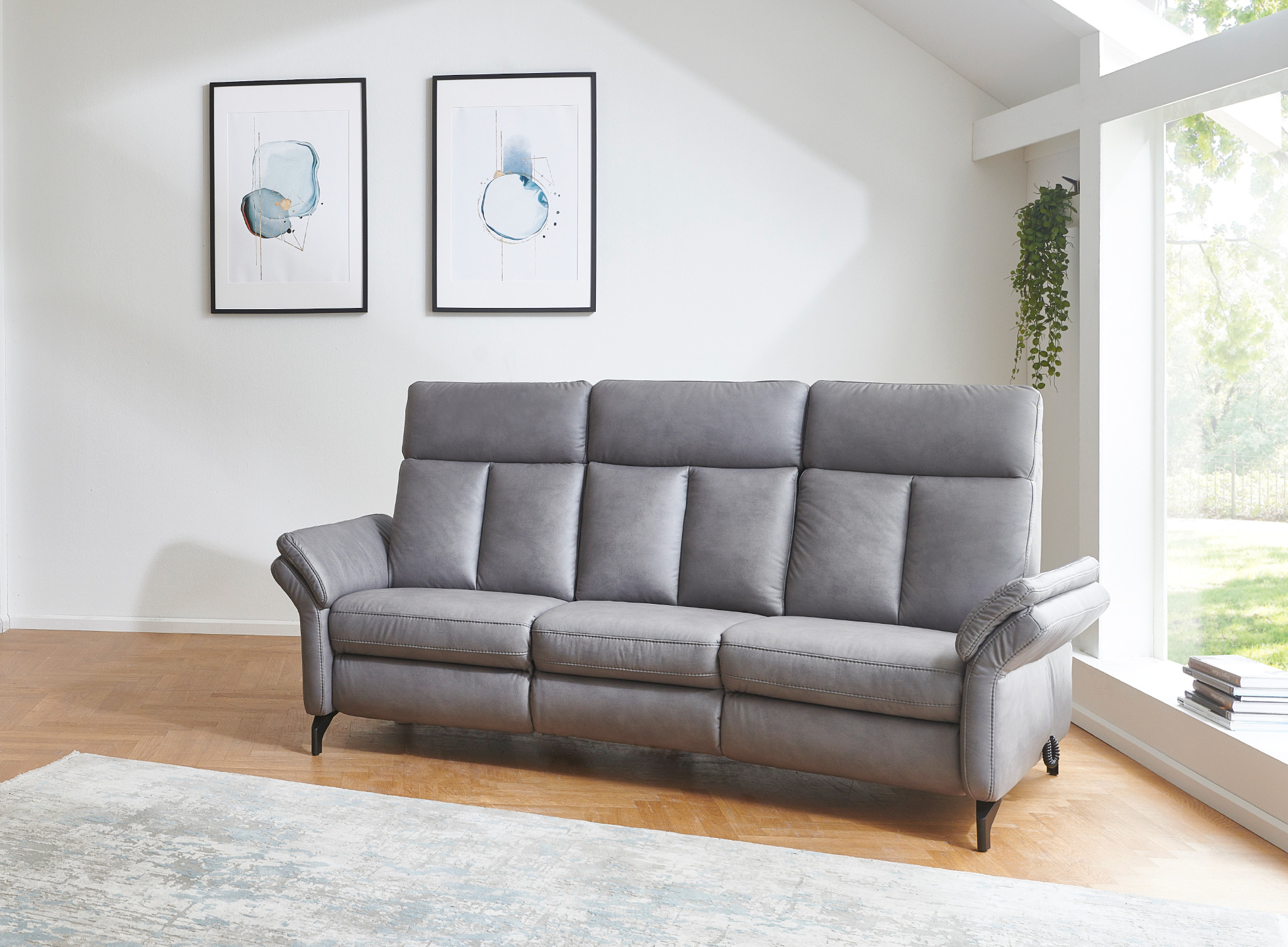 3 Sitzer Rundsofa optional mit Funktionen