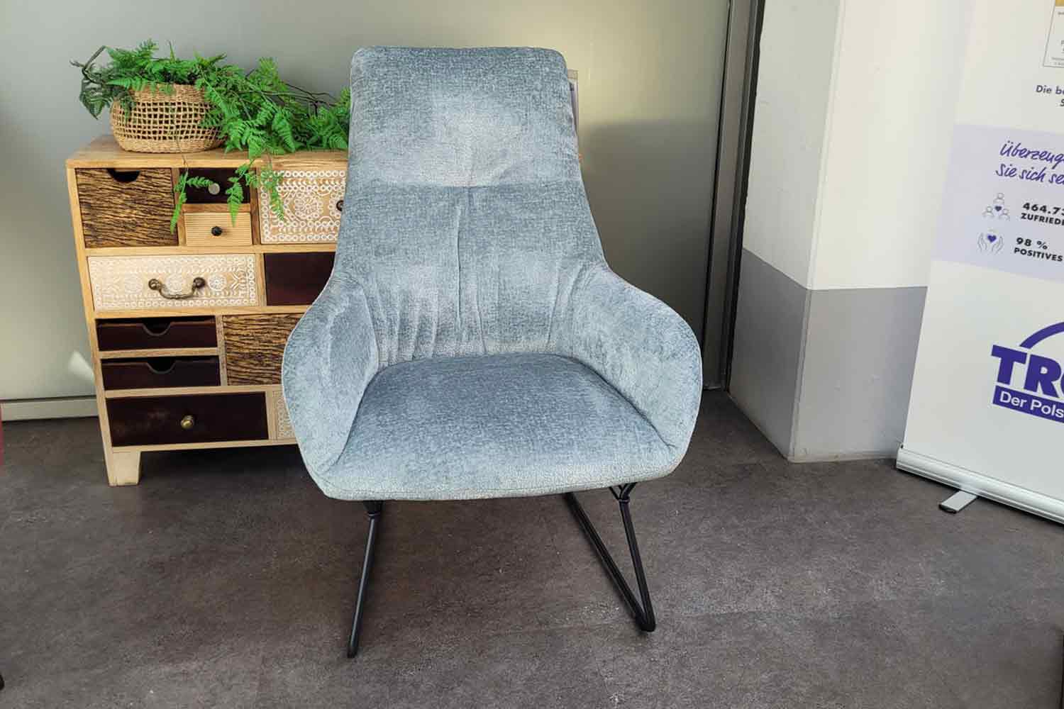 Stoff Sessel inkl. Hocker