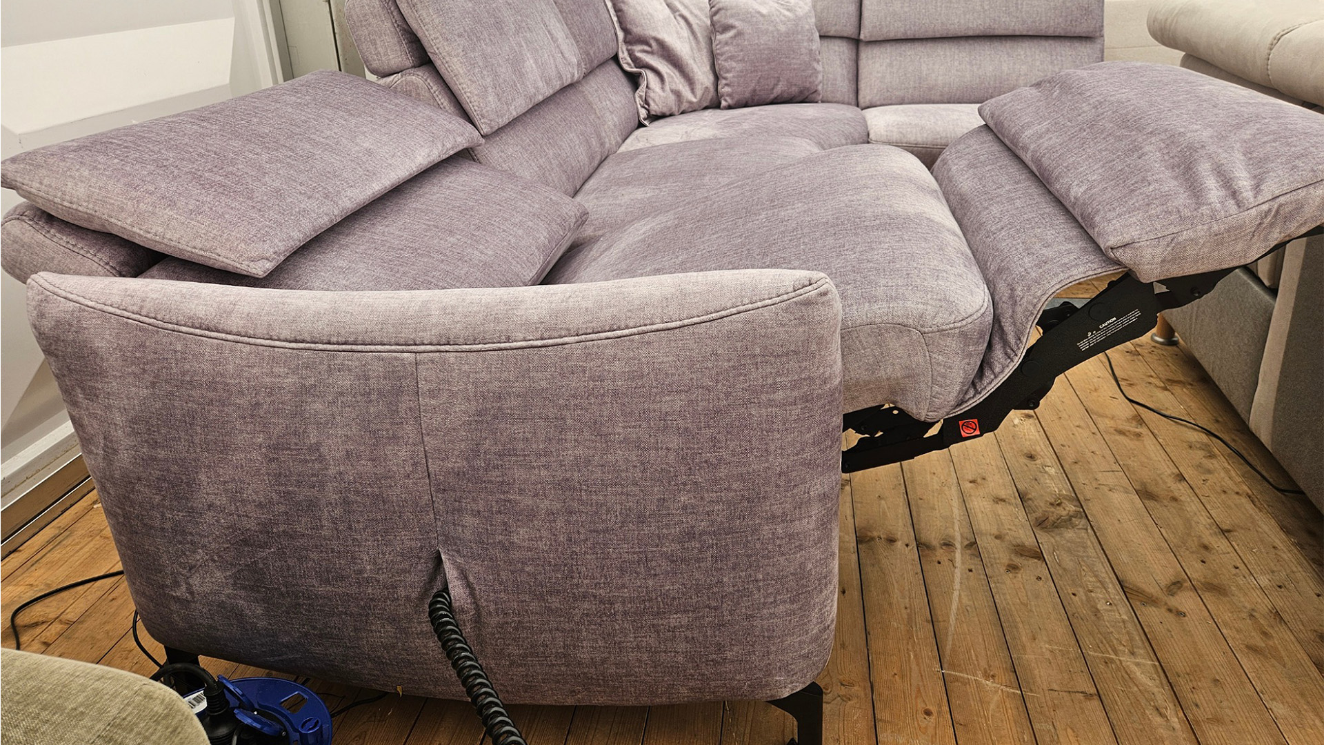 Thomas Brunner Ecksofa mit motorischer Relaxfunktion in Stoff