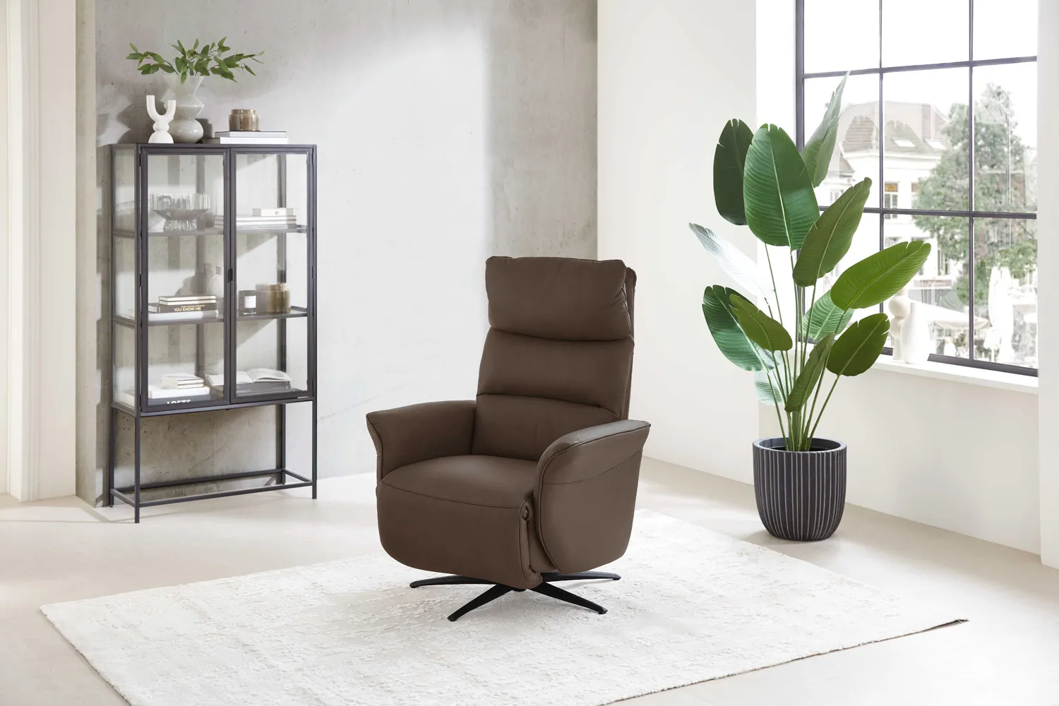 Leder Relaxsessel 120 inkl. 3-motorische Relaxfunktion mit Herz-Waage