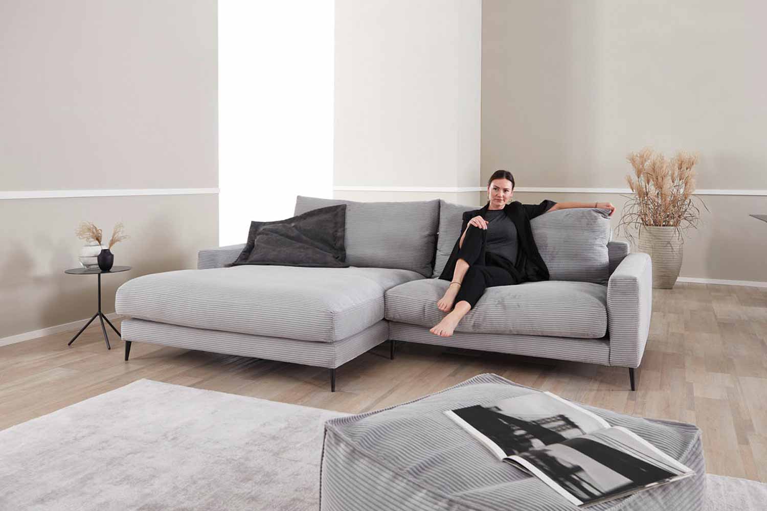 Hilker Stoff Ecksofa HC45 Free L-Form
