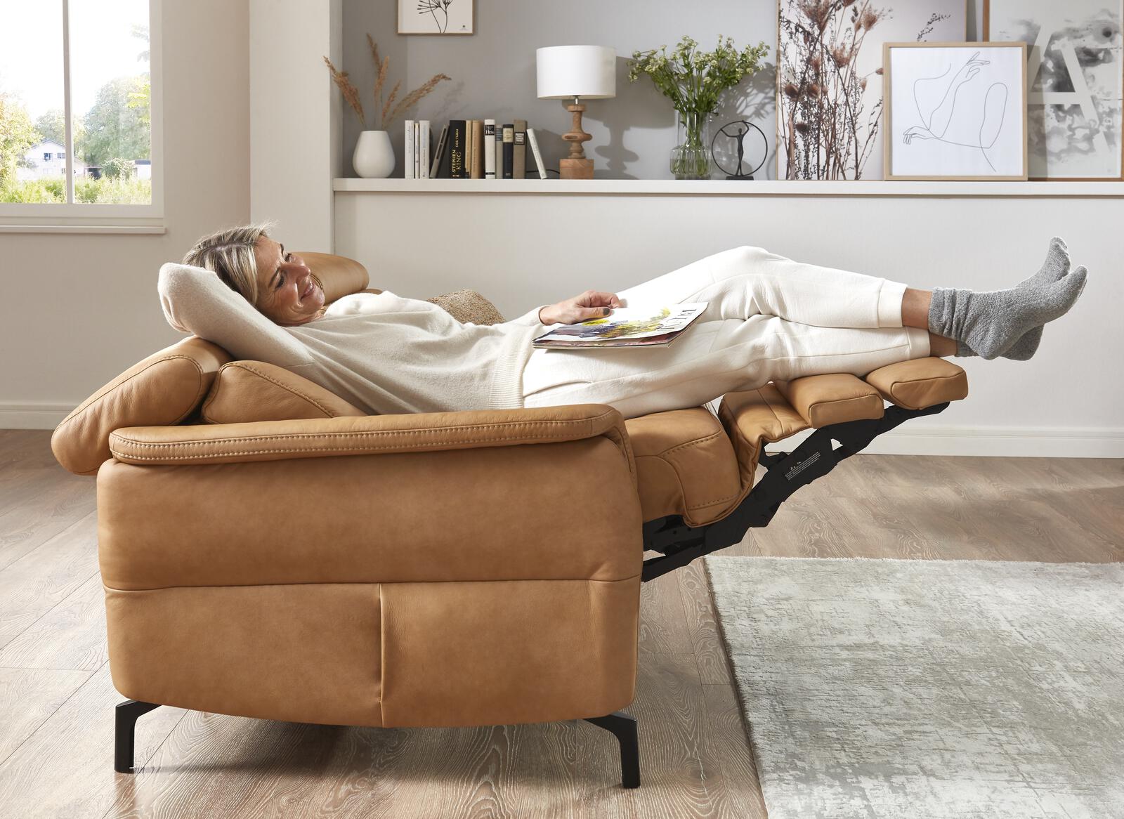 Leder 2-Sitzer Sofa mit Federkern