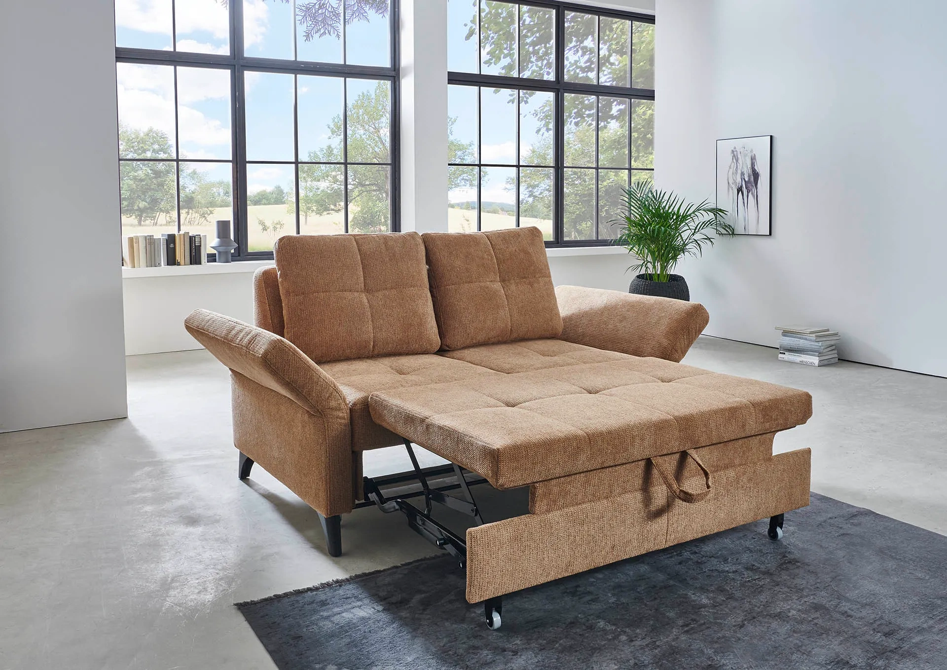 Schlafsofa mit Relaxfunktion in Stoff Schlafsofa mit Relaxfunktion in Stoff