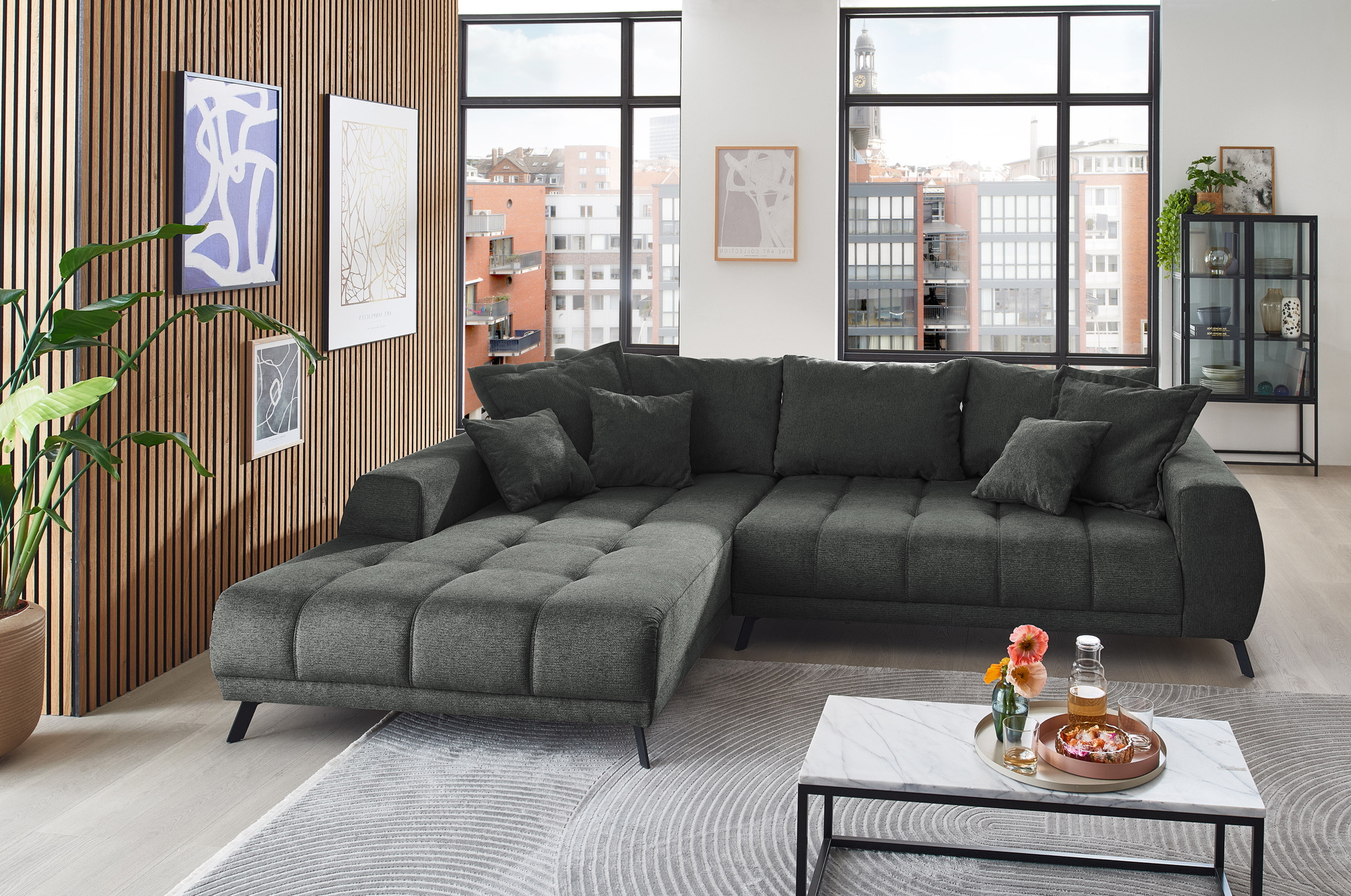 Stoff Ecksofa Abby in L-Form Stoff Ecksofa Abby in L-Form