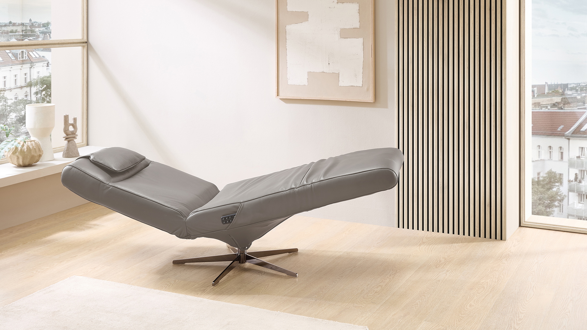 Cuoio Liege Positano mit 3-motorischer Relaxfunktion in Leder