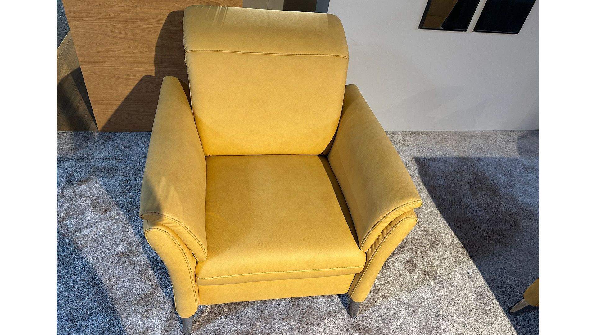Couchgarnitur mit Kopfteilverstellung und Sessel in Smart Touch-076480001-34WW-A