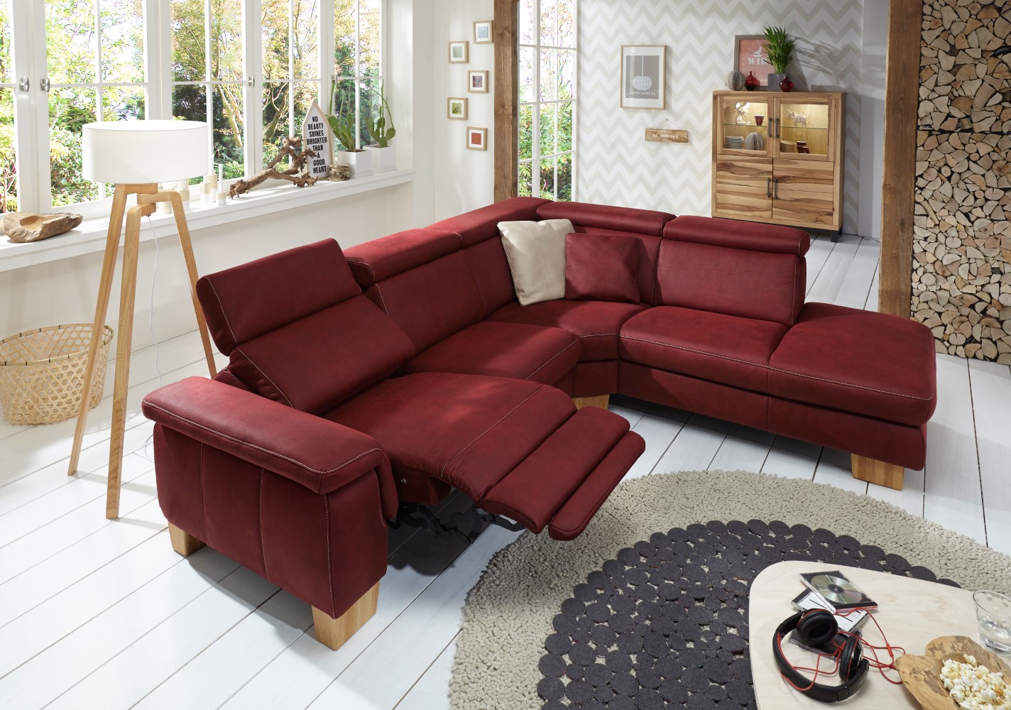Ecksofa Feeling System in Stoff
