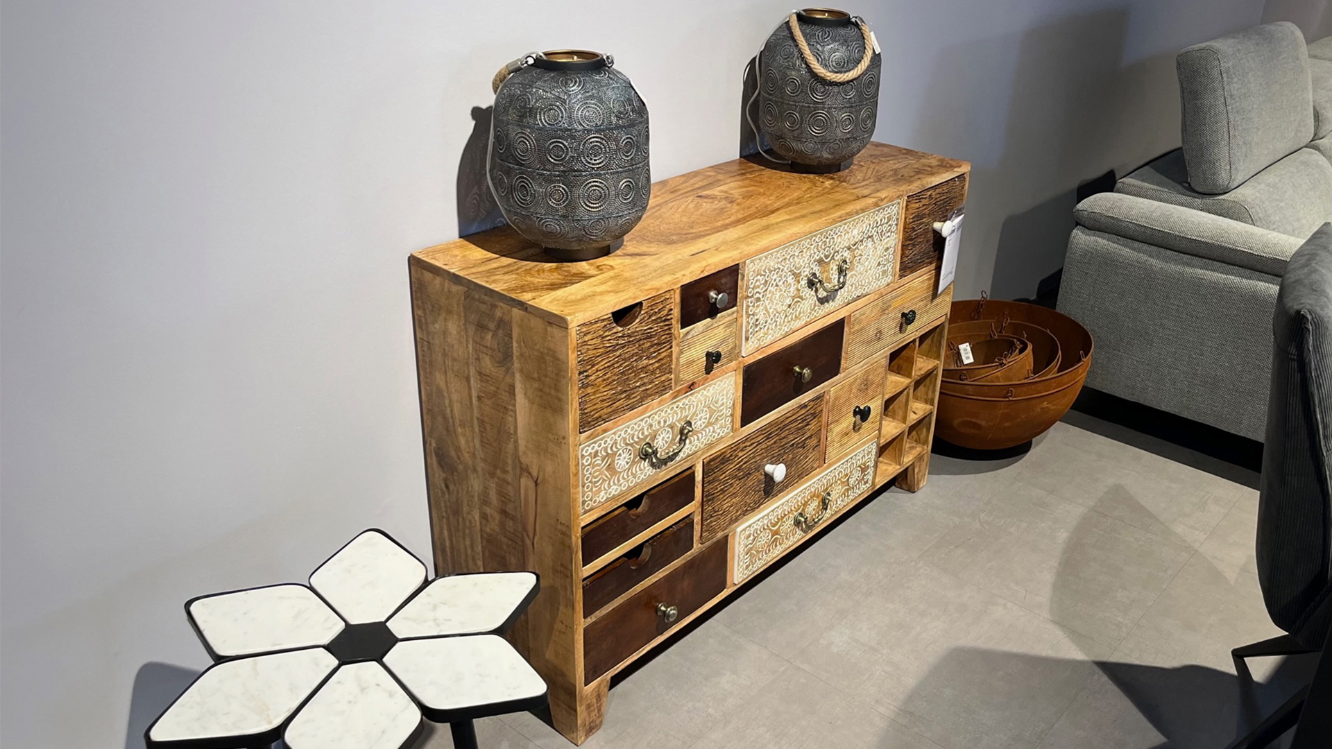 Gutmann Sideboard mit Schubladen in Holz-0310020401-36WW-A