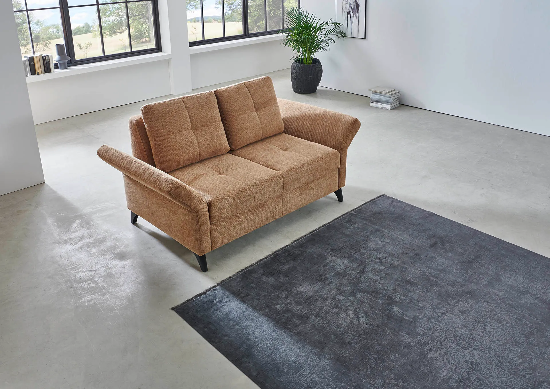 Schlafsofa mit Relaxfunktion in Stoff