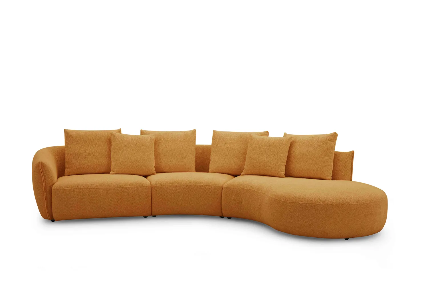 Designer Ecksofa in Boucle Stoff