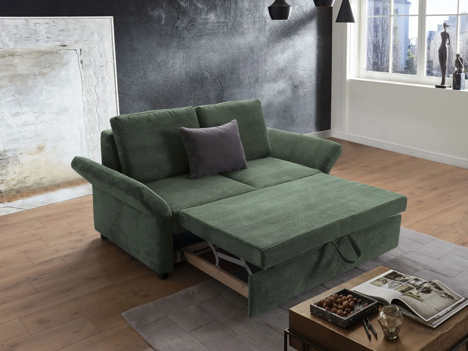 Schlafsofa in Cord