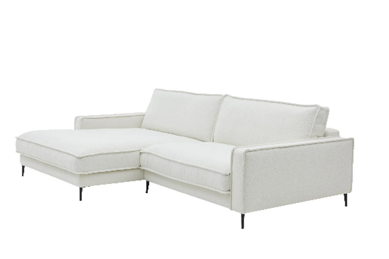 Ecksofa Roomio 4102 in Trendstoff Bouclé 