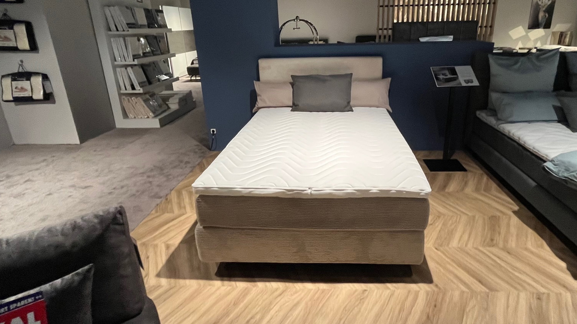 Gausmann Boxspringbett inkl. Wendematratze in trendigen Cord-0326800052-36WW-A