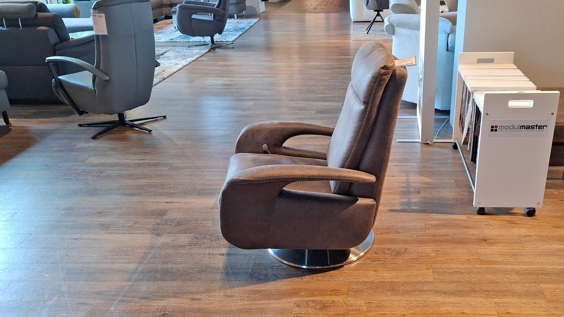 Modulmaster Relaxsessel mit manueller Relaxfunktion in Mikrofaser-0126024703-36WW-A