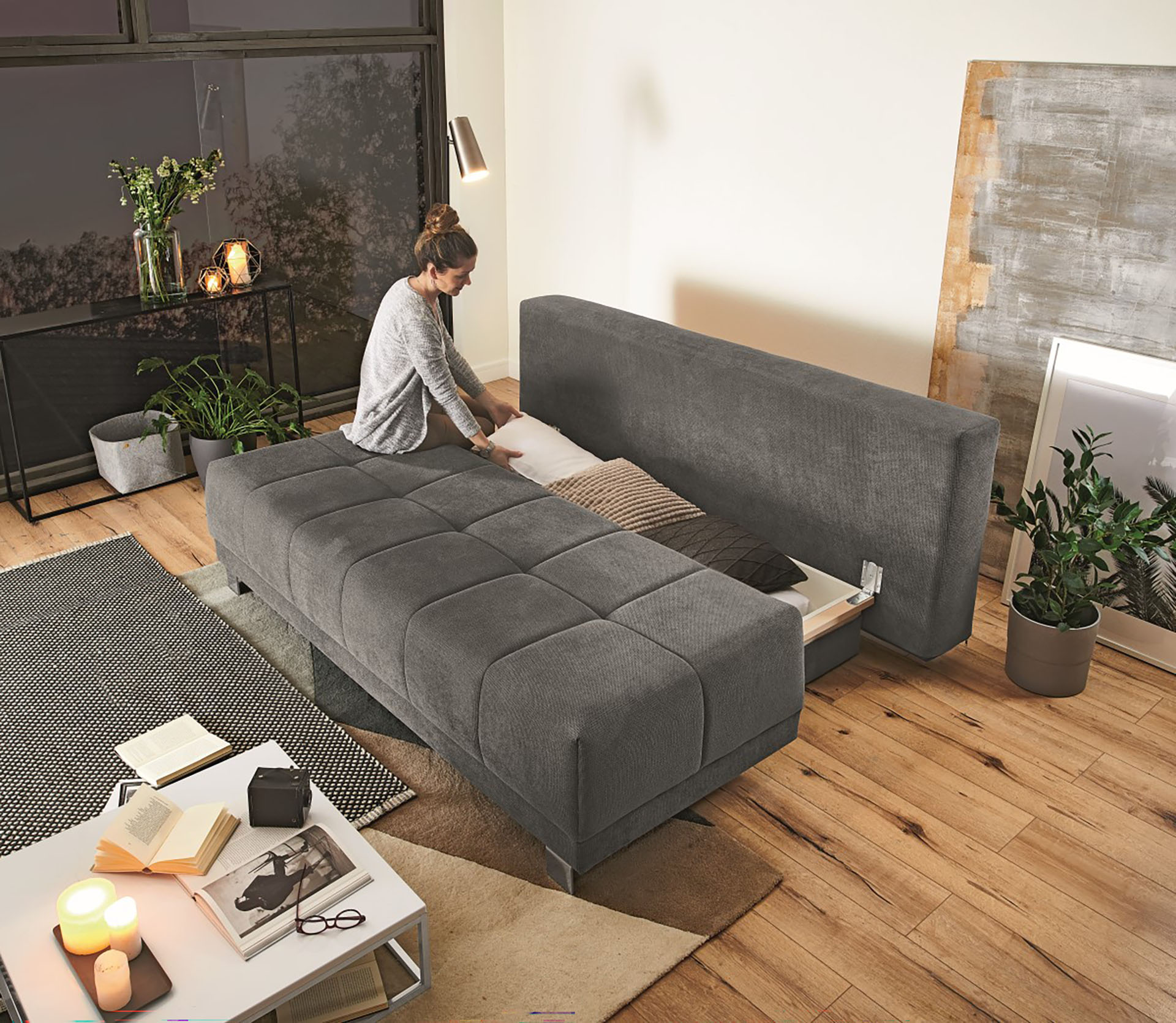 Schlafsofa Imke mit Bettkasten