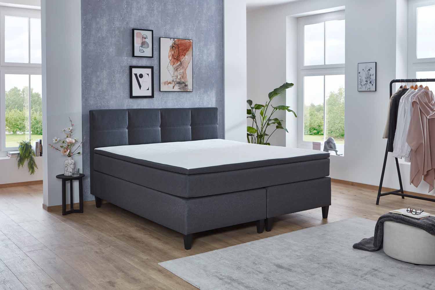 Boxspringbett Barrie 180x200cm in Stoff