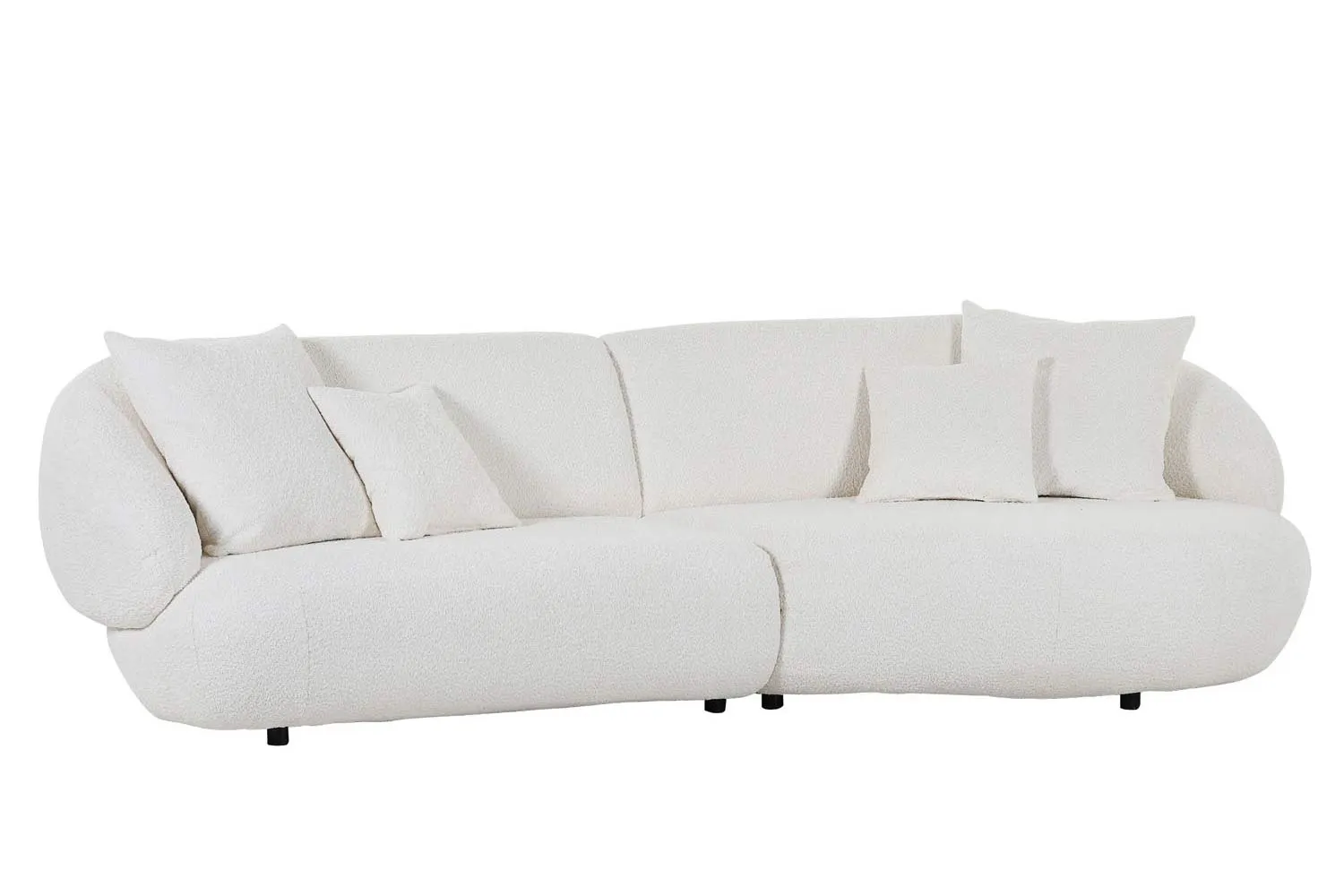 Ginger Moon Bigsofa mit Rundung in trendigen Bouclé Stoff Ginger Moon Bigsofa mit Rundung in trendigen Bouclé Stoff