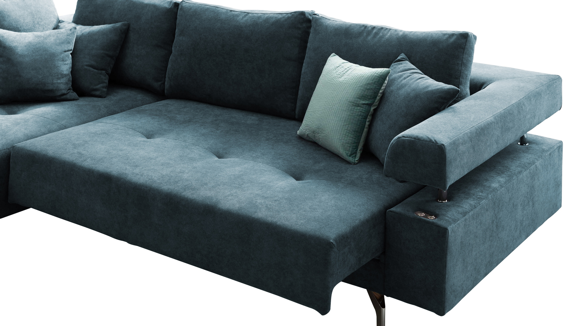 Ecksofa Dream mit motorischer Sitztiefenverstellung in Stoff-06460128WW