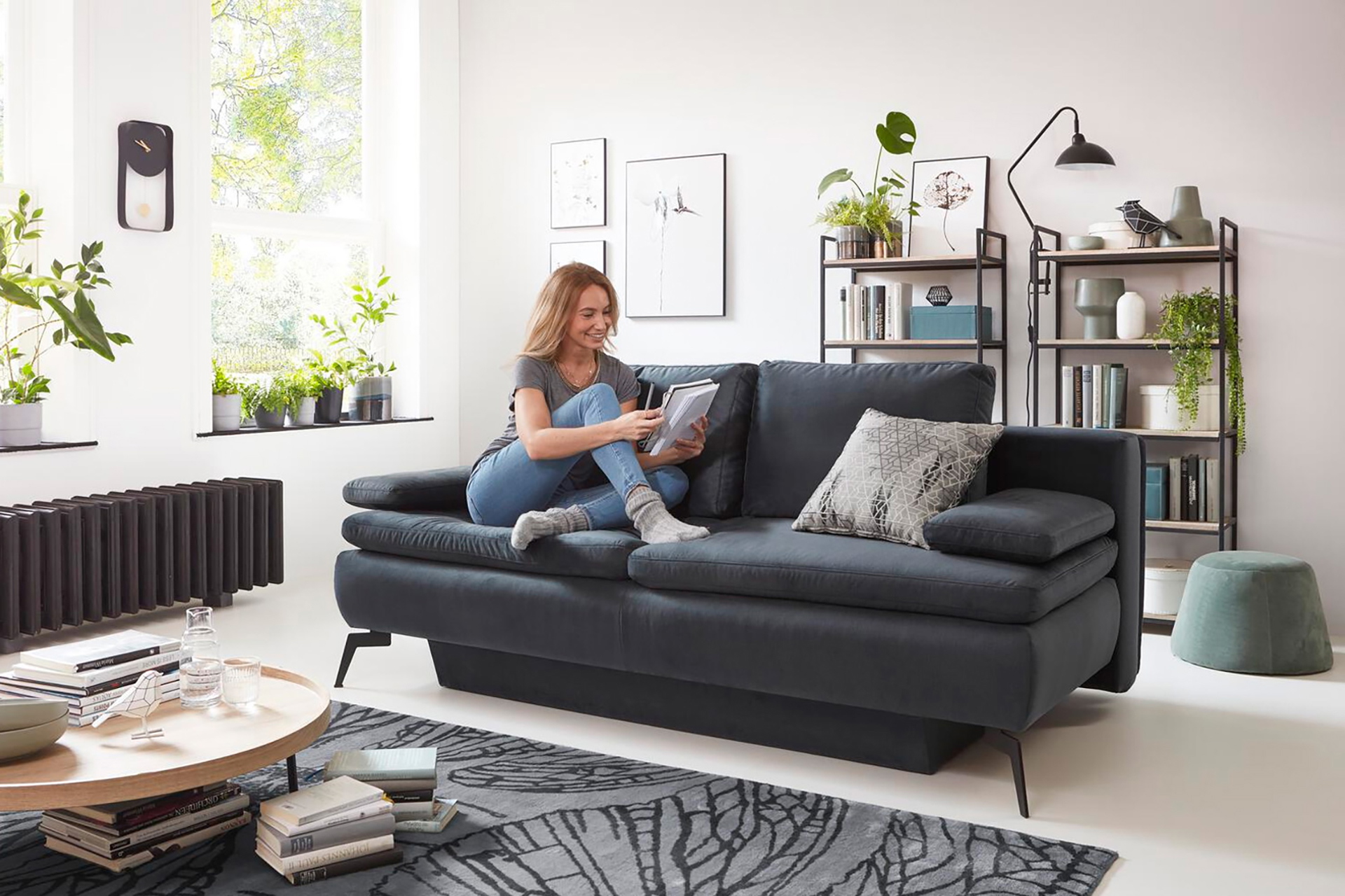 Schlafsofa Kayla mit Bettkasten & Querschläferfunktion