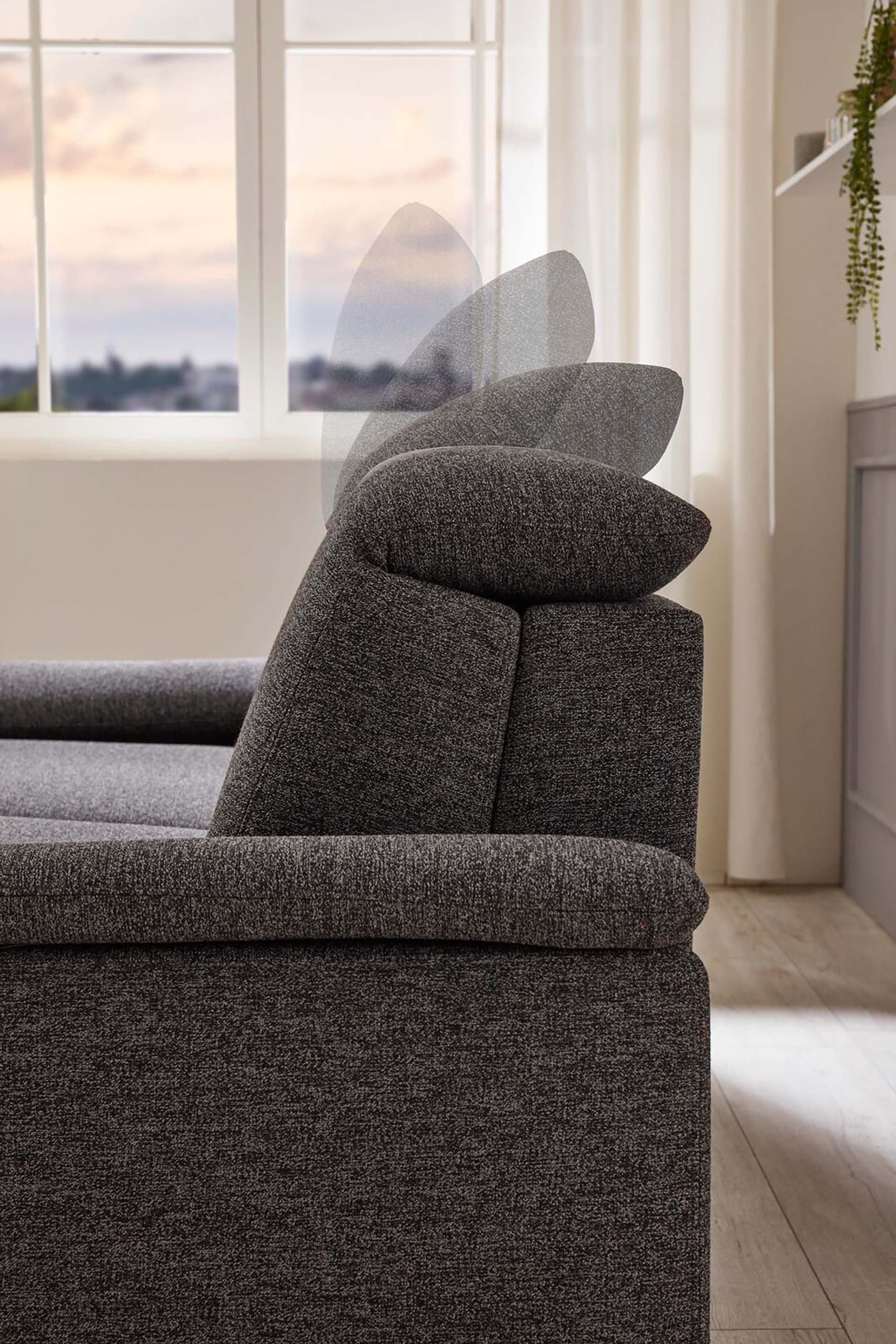 Stoff Schlafsofa mit Schlaffunktion Matratze