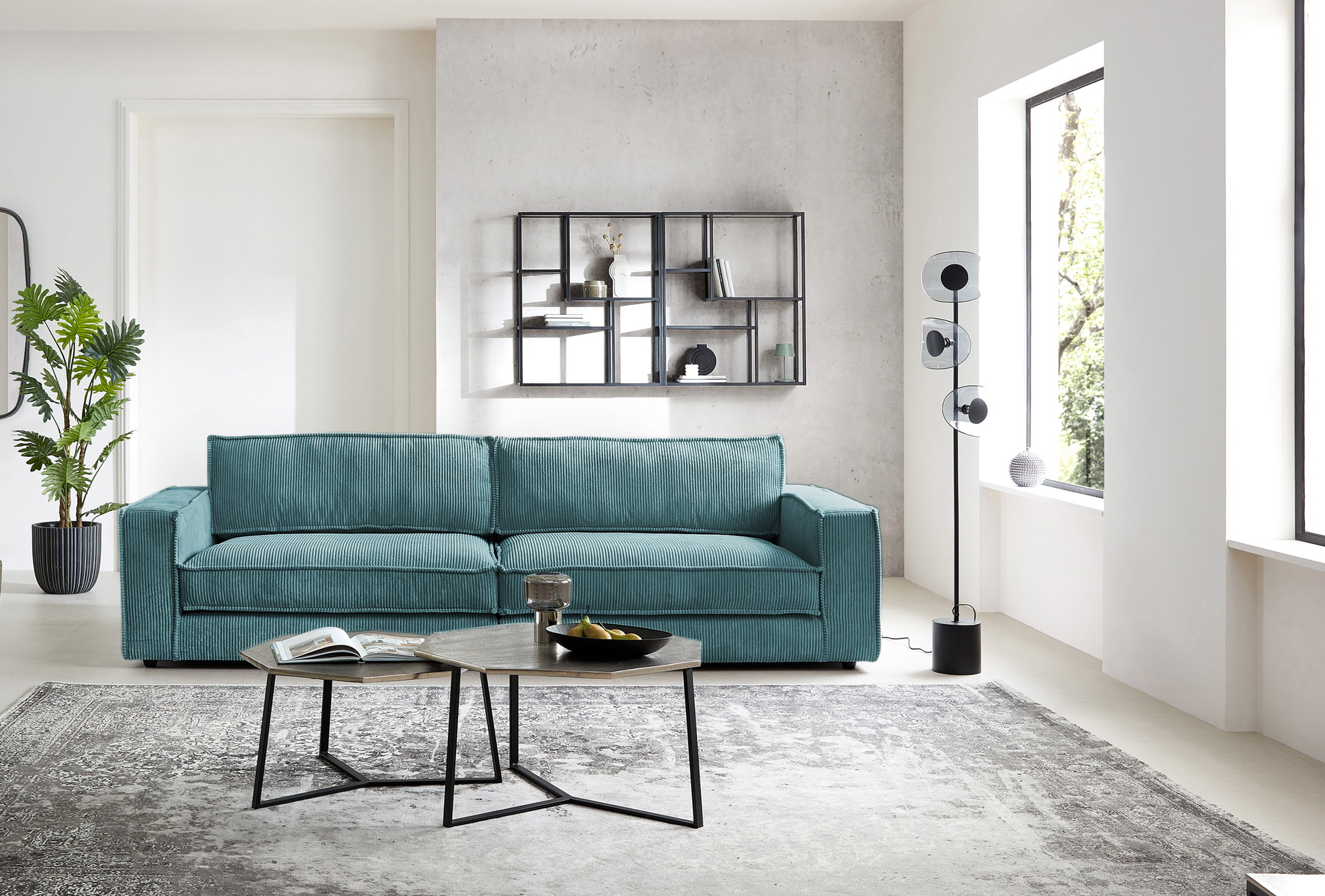 Bigsofa-XL in Trendstoff Cord