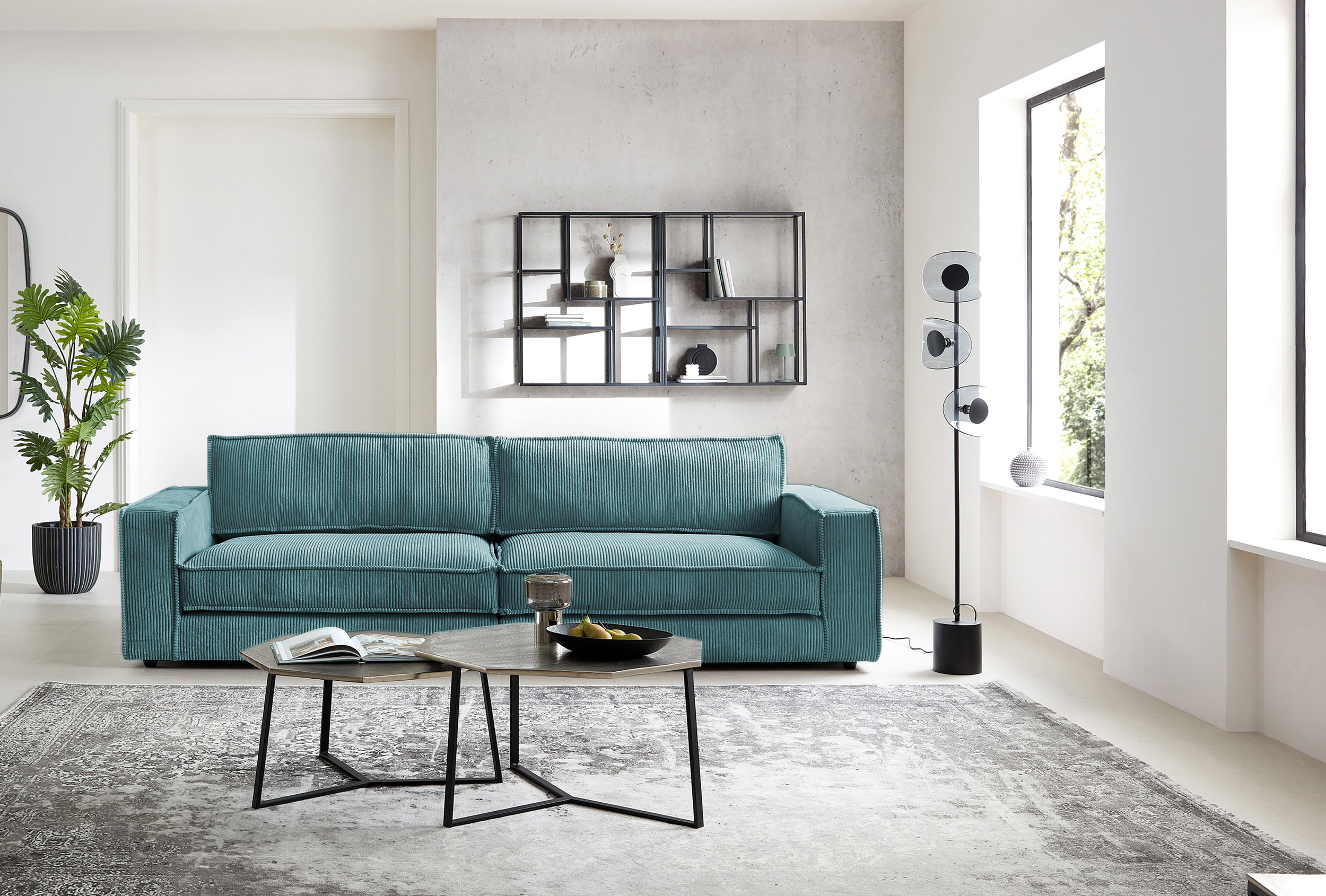 Bigsofa-XL in Trendstoff Cord