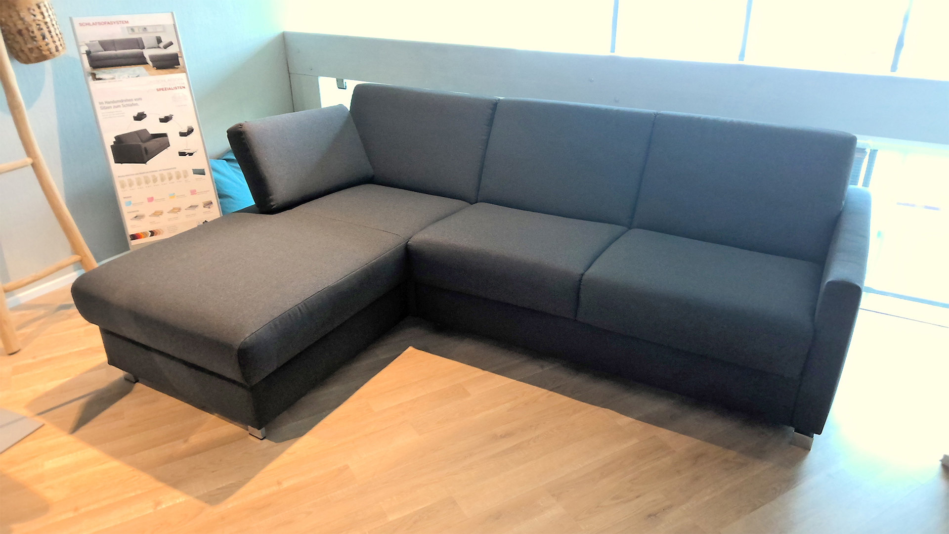 Bali Stoff Ecksofa inkl. Schlaffunktion mit Matratze und Bettkasten -0459020421-39WW-A