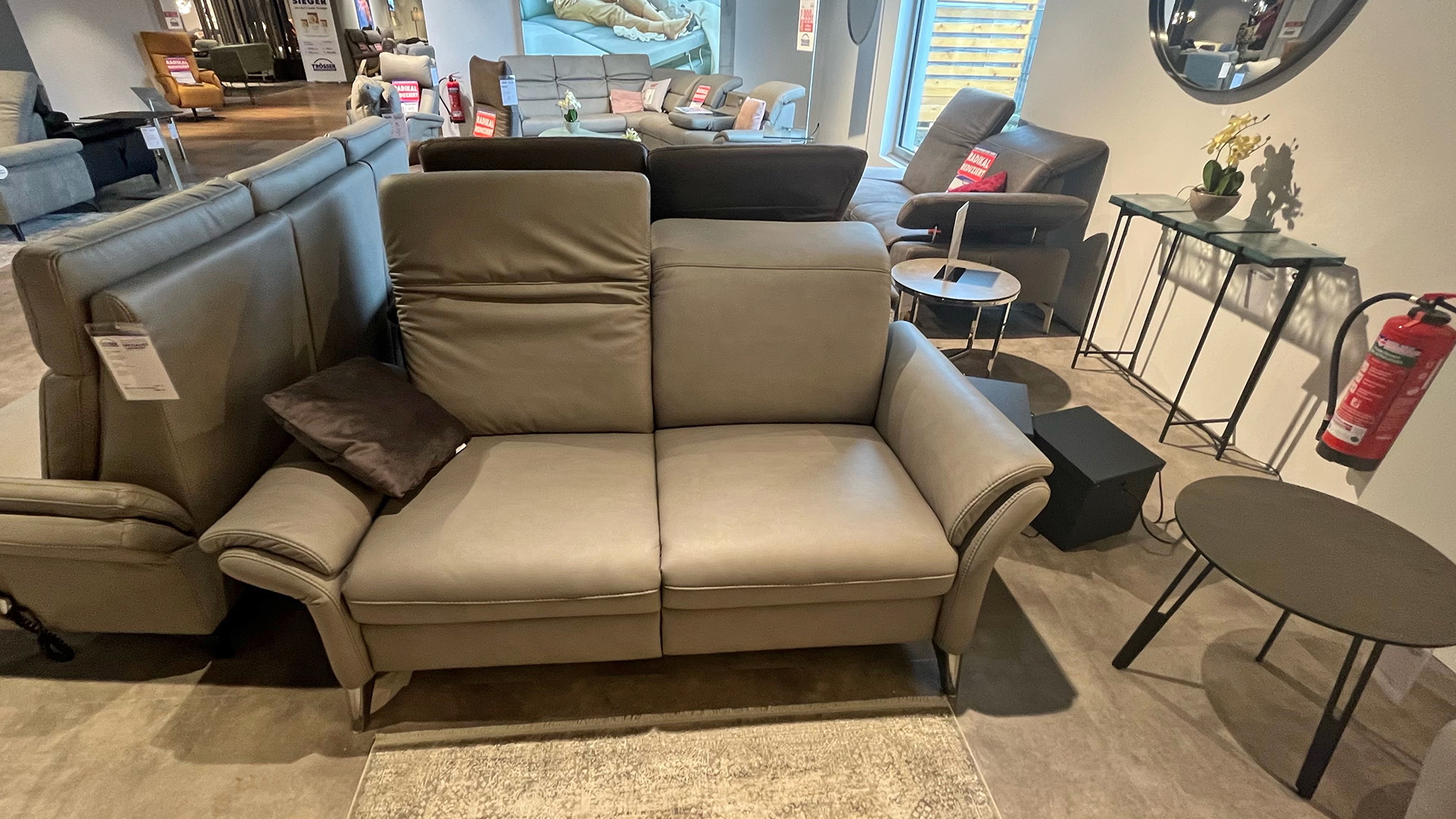Couchgarnitur mit motorischen Funktionen in Smart Touch Stoff -07640151-02-36WW-A