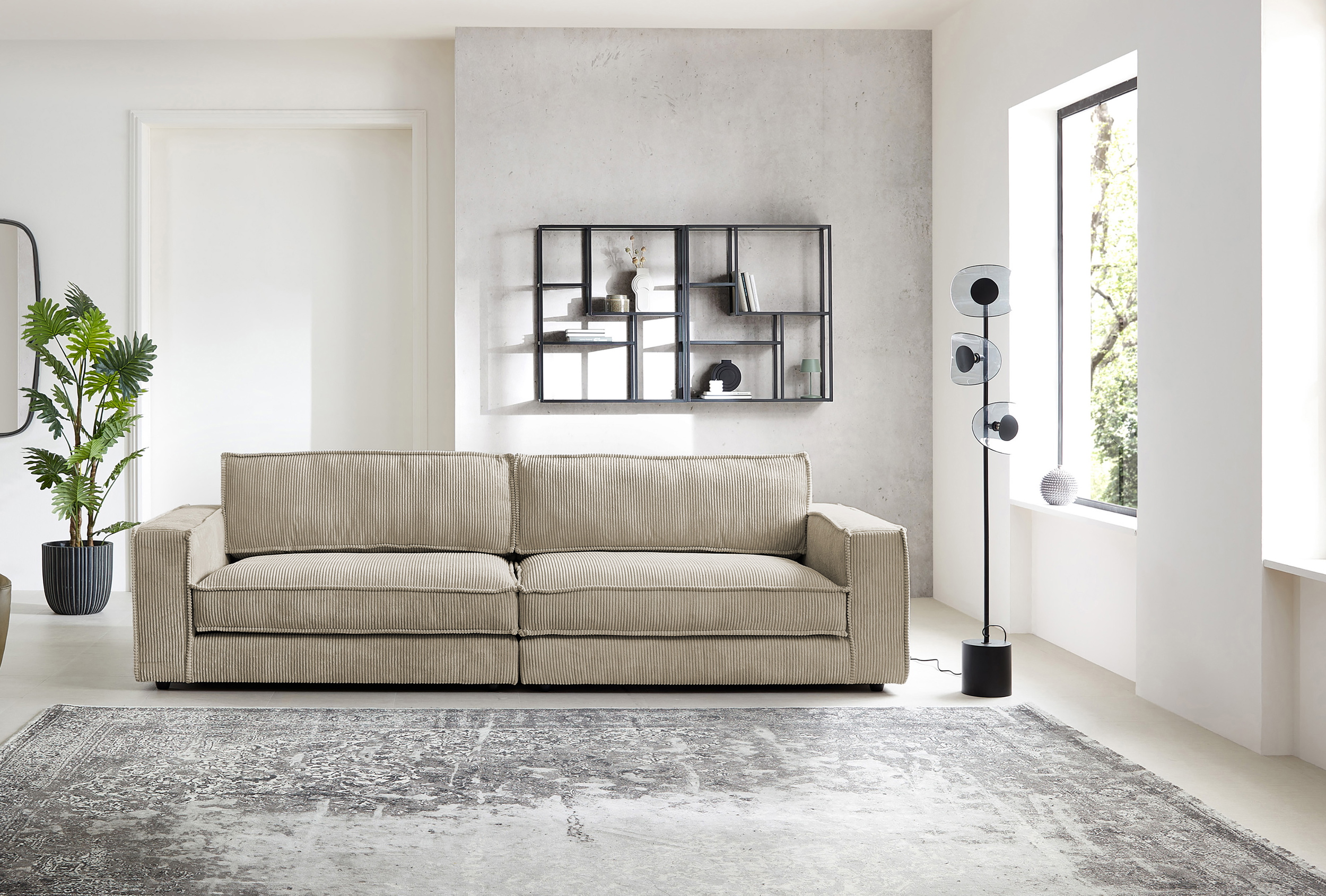 Bigsofa-XL in Trendstoff Cord