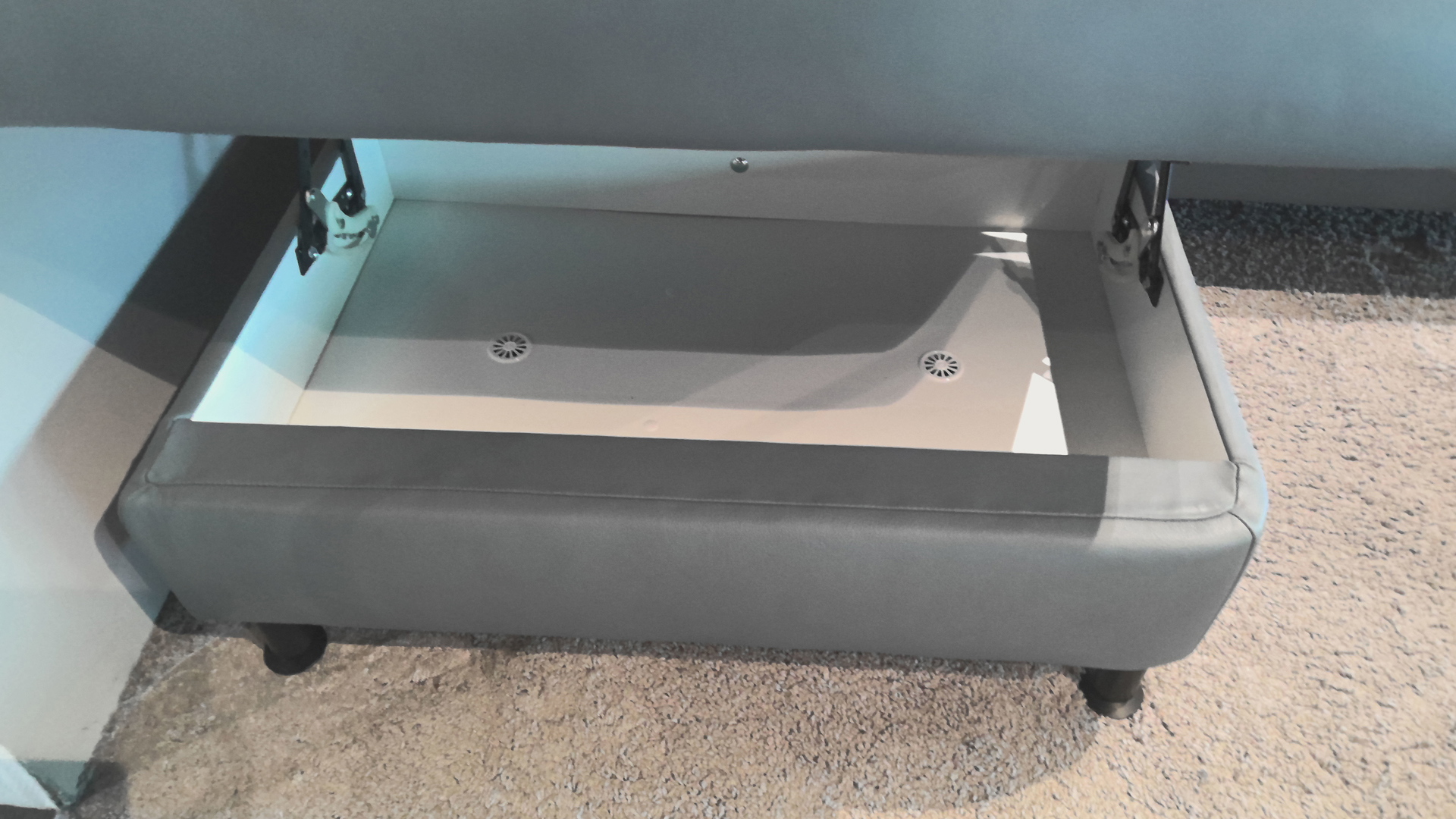 Modulmaster Ecksofa inkl. vielen Funktionen mit Hocker in Leder-0775015506-07WW-A