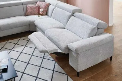 Ecksofa in Stoff L-Form mit Federkern