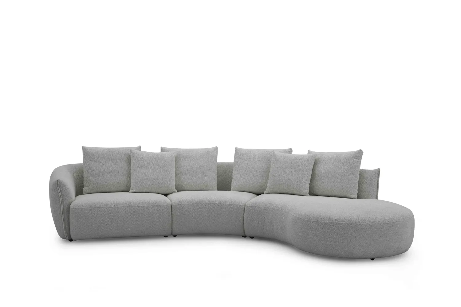 Designer Ecksofa in Boucle Stoff