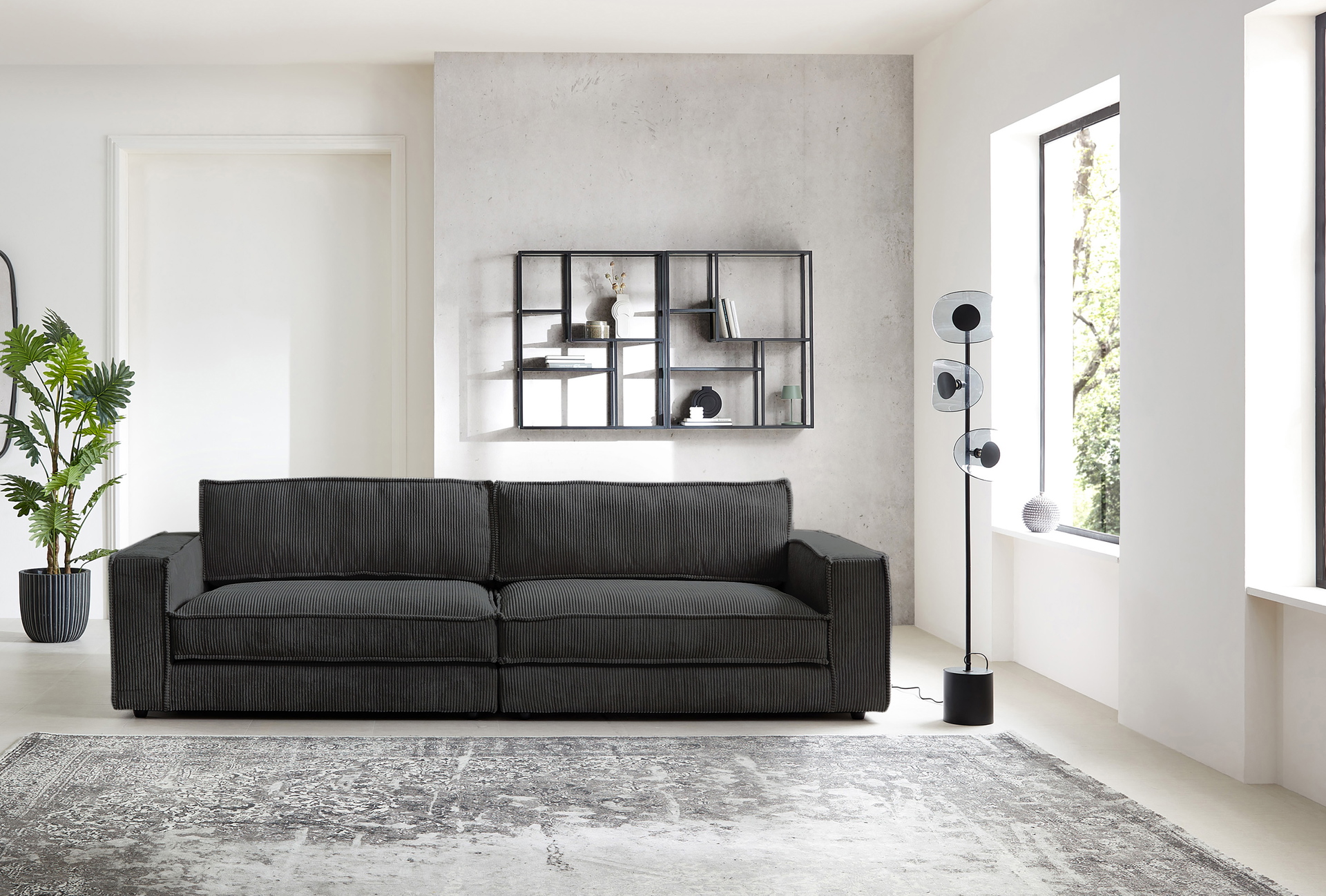 Bigsofa-XL in Trendstoff Cord